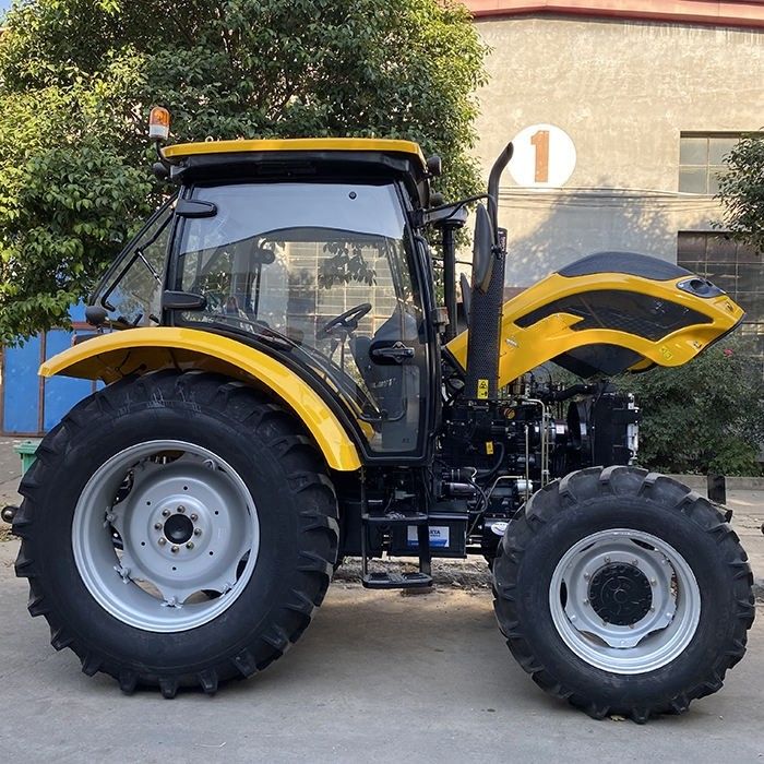 नया 2024 गियर ड्राइव फार्म ट्रैक्टर 110HP 120HP व्हील ट्रैक्टर गियरबॉक्स के साथ